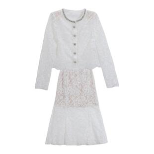 芭依璐蕾丝外套2026春装新款时尚套装裙高级感上衣半身裙两件套女