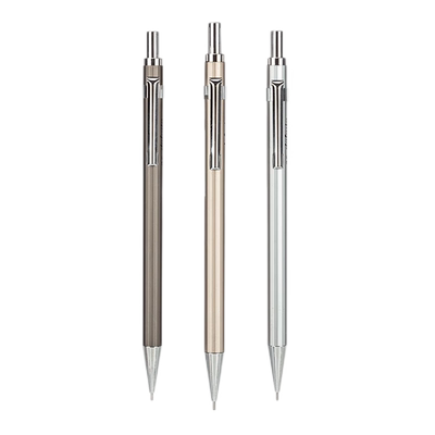 得力HB学生书写绘画金属自动铅笔