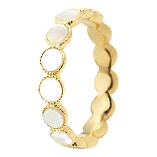 AIR-HORIZON天然贝壳戒指女小众设计高级感轻奢时尚白贝母食指戒