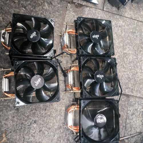 4铜管CPU散热风扇散热器，出5个拆机的4铜管散热风扇，成色
