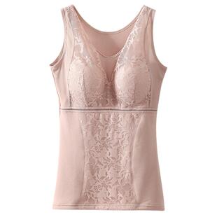 秋冬大码大罩杯保暖塑身内衣胖mm薄款显瘦收腹高弹力美体女士背心