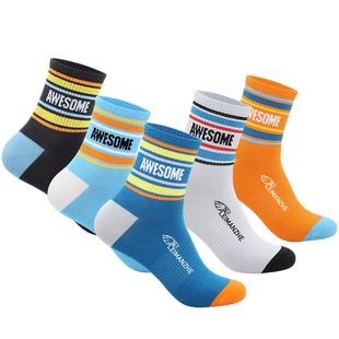 雷曼哲纯棉袜子男中筒袜女长袜秋季抗菌防臭吸汗运动袜短袜青少年