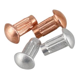 滚花标牌铆钉紫铜GB827铭牌铝帽钉扁头商标铆接C2M2.5M3厘4半圆头