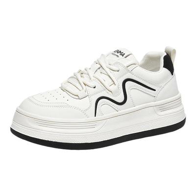 森马厚底拼色情侣板鞋