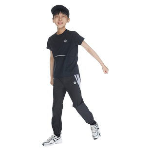 onmygame【黑武士】男童t恤夏季圆领上衣儿童短袖新款凉感运动服