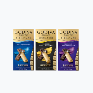 【顺丰速达】GODIVA歌帝梵牛奶黑巧克力纯可可脂儿童零食