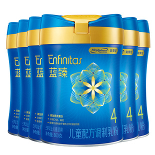 【咨询更优惠】美赞臣蓝臻4段3-6岁乳铁蛋白儿童成长奶粉800g*6罐