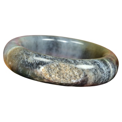 和田玉糖青花籽料手镯四色白皮