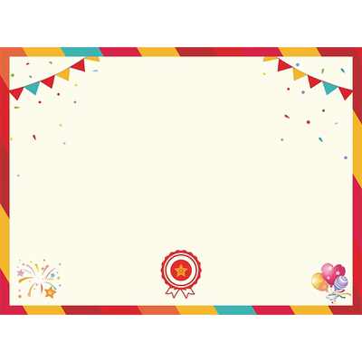 a4幼儿园奖状全空白创意可打印
