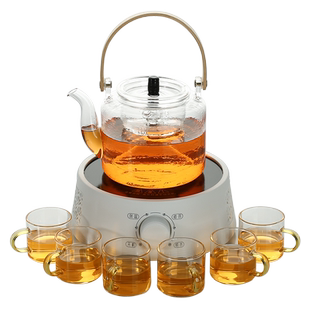 茶壶套装玻璃耐高温泡茶壶全自动家用小型烧水壶电陶炉专用煮茶器