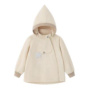8Z 丹麦miniature SS25春夏儿童薄款精灵帽风衣夹克外套