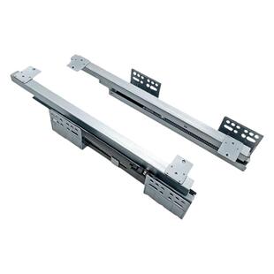 方管拉篮阻尼轨道 橱柜拉篮侧装托底滑轨 锅碗篮滑道加厚缓冲导轨