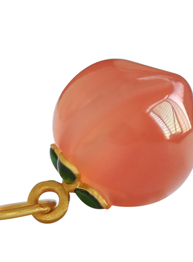 一世长安桃之夭夭红玛瑙吊坠纯银