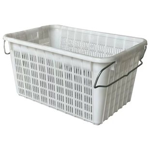 塑料筐加厚长方形镂空水果蔬菜卖菜胶框收纳箩筐塑料周转箩带铁耳