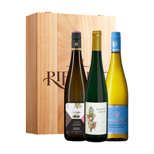精品木礼盒3支装雷司令德国进口摩泽尔雷司令甜白晚收葡萄酒送礼