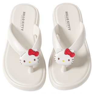 hellokitty人字拖女款夏季2026新款外穿夹脚凉拖鞋女士海边沙滩鞋