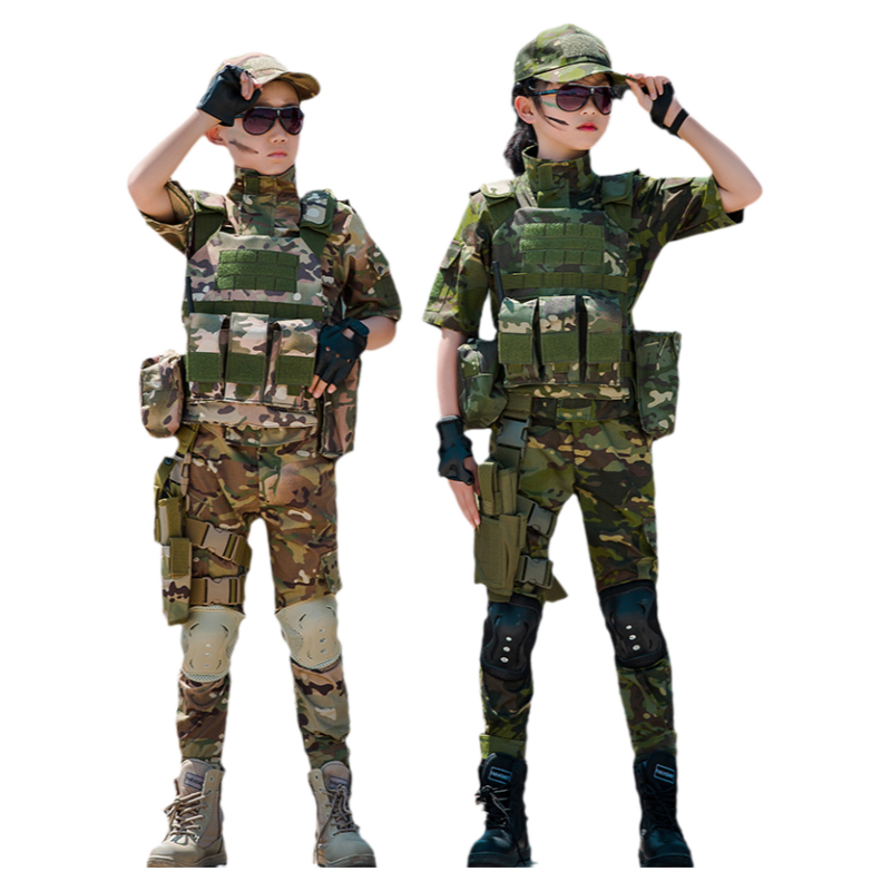 儿童户外迷彩服套装特种兵演出服