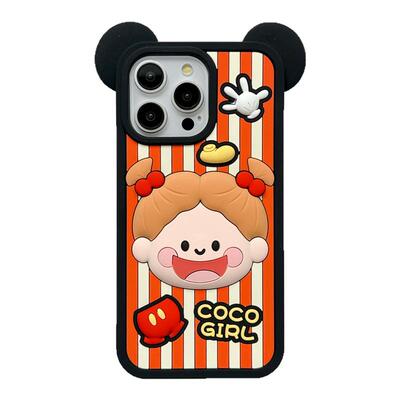 立体可爱米奇coco酱女孩适用苹果15手机壳iphone16ProMax新款15promax小众女13硅胶16pro卡通14pro全包保护套