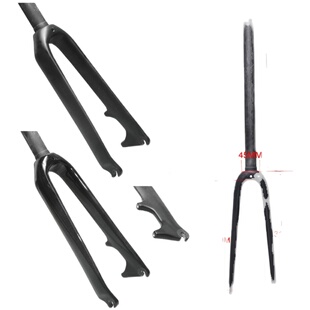 20寸451全碳纤维折叠自行小轮车前叉16寸406碳叉C刹碟刹专用超轻