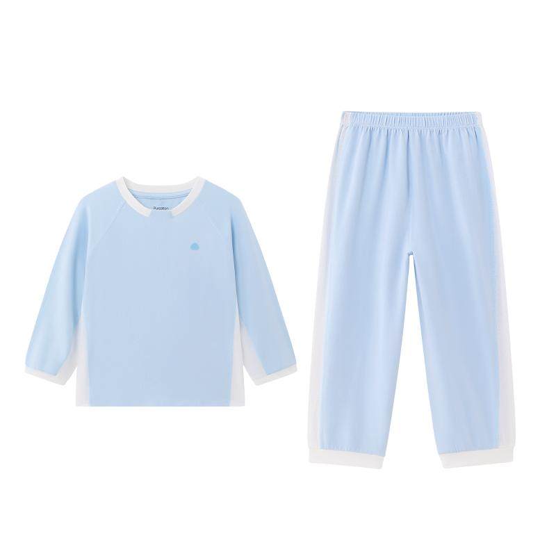 全棉时代儿童睡衣年春新款抗菌透气家居服男童女孩运动纯棉衣服