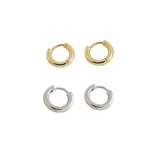 S925纯银素圈耳扣2025年新款独特耳骨钉高级感简约耳环耳饰女