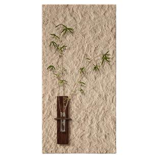 水培绿植玄关装饰画竹子入户正对门挂画侘寂风禅意茶室布置高级感