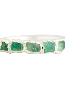 海外代购手作深绿色原始Emerald