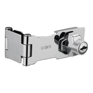 办公桌柜门抽屉锁通用免打孔家具锁扣安全锁储物柜双开门插销锁牌