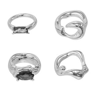 KVKSPIDER 蛛序系列毒蚀组合戒 泰妍同款轻奢简约时尚INS男女戒