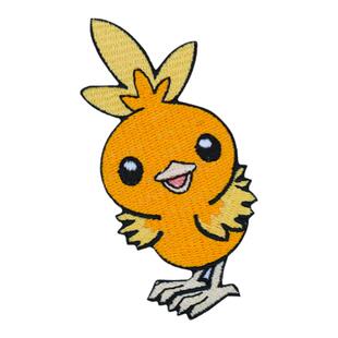 精灵宝可梦 火雉鸡 刺绣徽章衣服装饰补丁补洞贴背胶布贴