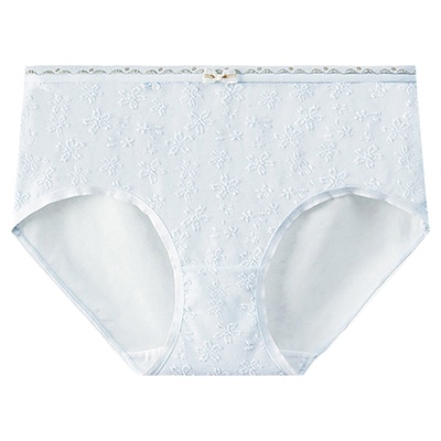 秘语内裤女梵花理透气无痕包臀抗菌中腰泡泡棉少女平角短裤62095