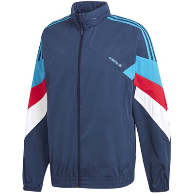 Adidas/阿迪达斯正品三叶草黑白拼接撞色Palmeston运动上衣DJ3450