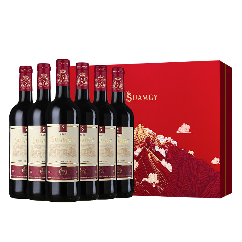 圣芝红酒法国原瓶进口赤霞珠半干