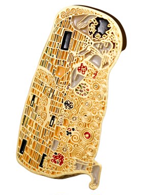 克里姆特吻名画金属徽章个性胸针