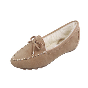 毛毛鞋女豆豆鞋冬季外穿2025新款加绒保暖棉鞋工作内增高坡跟单鞋