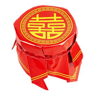 婚礼甜品台装饰订婚结婚佳偶天成蛋糕插件红色喜字屏风折扇插牌