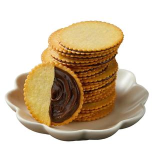 冬己薄脆可可酱夹心饼干巧克力花生酱单独小包装网红零食休闲小吃