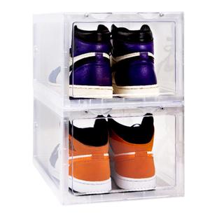 RMAX透明鞋盒AJ球鞋亚克力收纳盒子磁吸正开抽屉式塑料收藏鞋墙柜