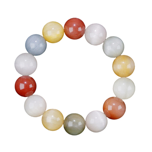 超唯收藏级天然彩兔毛发晶手串维纳斯猫眼顺发彩白兔毛发水晶手链