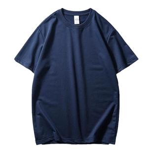 夏季显身材精梳棉混纺肌肉男士短袖体恤衫潮常规袖口健身休闲上衣