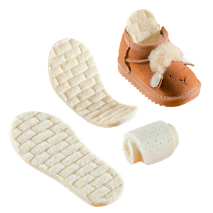 100%羊毛儿童鞋垫男女童宝宝可裁剪加绒棉保暖吸汗防臭小孩专用冬