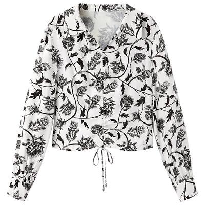 太平鸟女装年夏季新款时尚抽褶上衣A1CDE2167