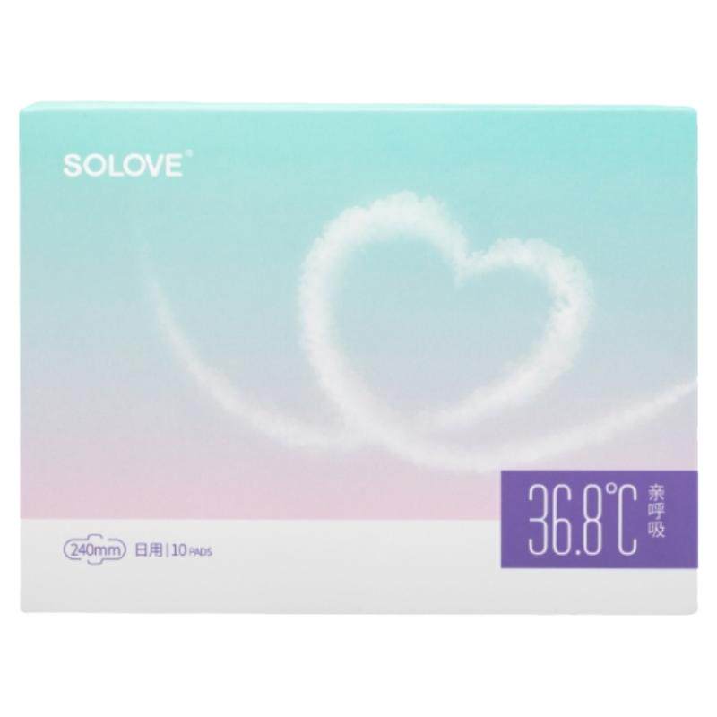 solove米菲卫生巾日用240mm亲肤棉柔防漏瞬吸透气姨妈巾整箱16盒