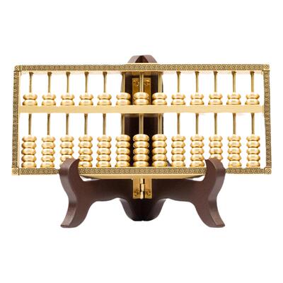 黄铜精工算盘客厅装饰摆件开业礼