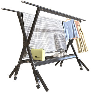 铝合金晾衣架落地折叠室内家用伸缩晒衣架阳台室外凉衣晒被子神器