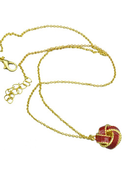 兰迪德诺红色珐琅中国结项链