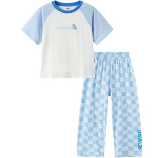 【哆啦A梦IP商场同款】巴拉巴拉儿童睡衣套装夏空调服男童家居服