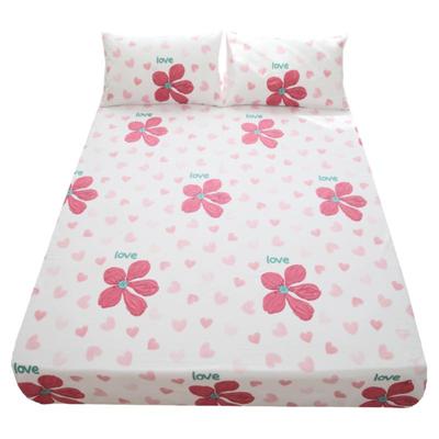 唐朝一只鱼全棉花和爱心床单床笠