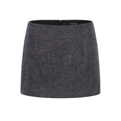 羊毛A字半身裙25秋冬新款原创