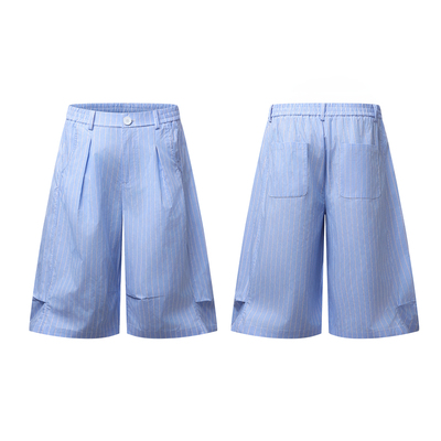 美式简约条纹休闲裤女夏